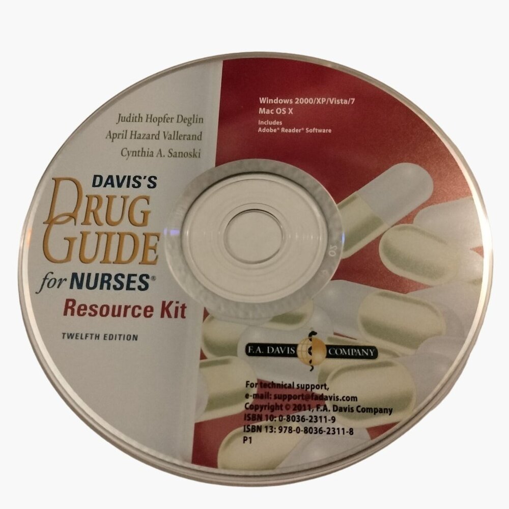 Davis Drug Guide For Nurses Resource Kit Twelfth Edition CD ROM